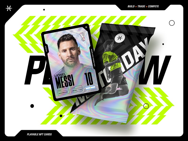digital trading cards, collectible cards, nft cards, sports cards, digital collectibles, new arrival, brand awareness, modern typography, minimalist, energetic, bold, green, black, neutral
